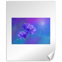 Purple Cornflower Floral  Canvas 16  X 20  