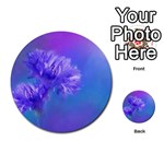 Purple Cornflower Floral  Multi-purpose Cards (Round)  Front 10