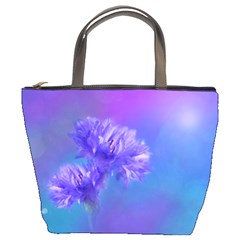Purple Cornflower Floral  Bucket Bags