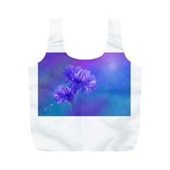 Purple Cornflower Floral  Full Print Recycle Bags (m) 