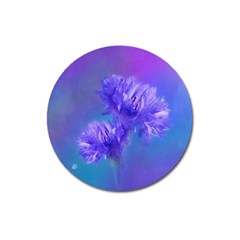 Flowers Cornflower Floral Chic Stylish Purple  Magnet 3  (round) by yoursparklingshop