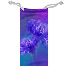 Flowers Cornflower Floral Chic Stylish Purple  Jewelry Bags by yoursparklingshop