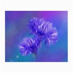 Flowers Cornflower Floral Chic Stylish Purple  Small Glasses Cloth (2-Side) Back