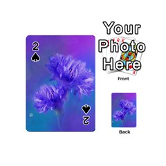 Flowers Cornflower Floral Chic Stylish Purple  Playing Cards 54 (mini)  by yoursparklingshop