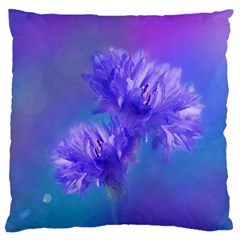 Flowers Cornflower Floral Chic Stylish Purple  Large Cushion Case (one Side)