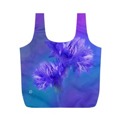 Flowers Cornflower Floral Chic Stylish Purple  Full Print Recycle Bags (m) 