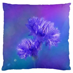 Flowers Cornflower Floral Chic Stylish Purple  Standard Flano Cushion Case (one Side)