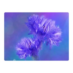 Flowers Cornflower Floral Chic Stylish Purple  Double Sided Flano Blanket (mini) 