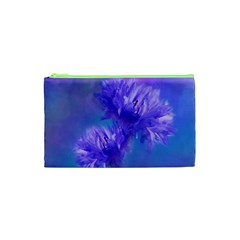 Flowers Cornflower Floral Chic Stylish Purple  Cosmetic Bag (xs)