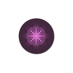 Pink Kaleidoscope Flower Mandala Art Golf Ball Marker (10 Pack)