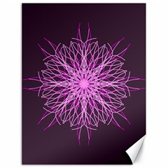 Pink Kaleidoscope Flower Mandala Art Canvas 18  X 24  