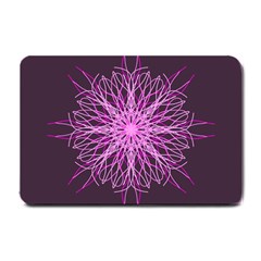 Pink Kaleidoscope Flower Mandala Art Small Doormat 