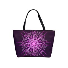 Pink Kaleidoscope Flower Mandala Art Shoulder Handbags