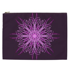 Pink Kaleidoscope Flower Mandala Art Cosmetic Bag (xxl)  by yoursparklingshop