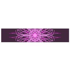 Pink Kaleidoscope Flower Mandala Art Flano Scarf (small) by yoursparklingshop