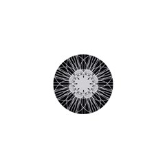 Black And White Flower Mandala Art Kaleidoscope 1  Mini Magnets