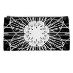 Black And White Flower Mandala Art Kaleidoscope Pencil Cases Front