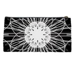 Black And White Flower Mandala Art Kaleidoscope Pencil Cases Back