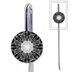 Black And White Flower Mandala Art Kaleidoscope Book Mark