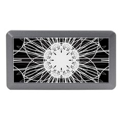 Black And White Flower Mandala Art Kaleidoscope Memory Card Reader (mini) by yoursparklingshop