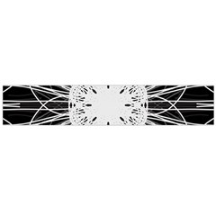 Black And White Flower Mandala Art Kaleidoscope Flano Scarf (large)