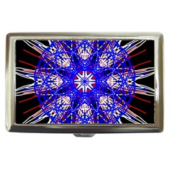 Kaleidoscope Flower Mandala Art Black White Red Blue Cigarette Money Cases