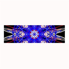 Kaleidoscope Flower Mandala Art Black White Red Blue Large Bar Mats by yoursparklingshop