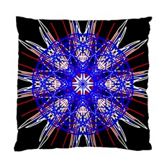 Kaleidoscope Flower Mandala Art Black White Red Blue Standard Cushion Case (one Side)