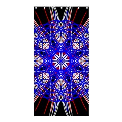 Kaleidoscope Flower Mandala Art Black White Red Blue Shower Curtain 36  X 72  (stall) 