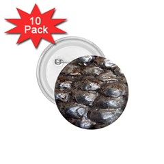 Festive Silver Metallic Abstract Art 1 75  Buttons (10 Pack) by yoursparklingshop