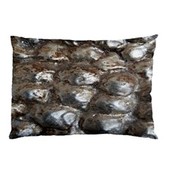 Festive Silver Metallic Abstract Art Pillow Case by yoursparklingshop