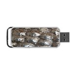 Festive Silver Metallic Abstract Art Portable USB Flash (Two Sides) Front