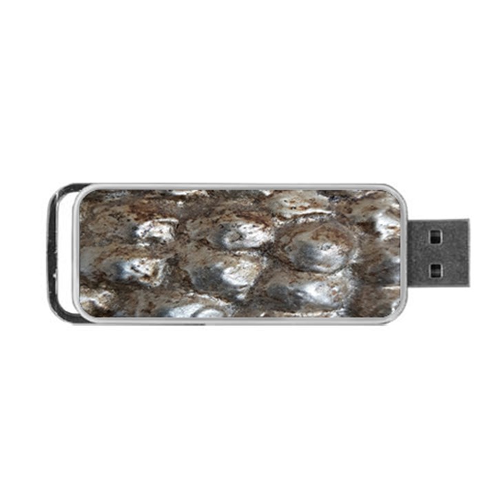 Festive Silver Metallic Abstract Art Portable USB Flash (Two Sides)