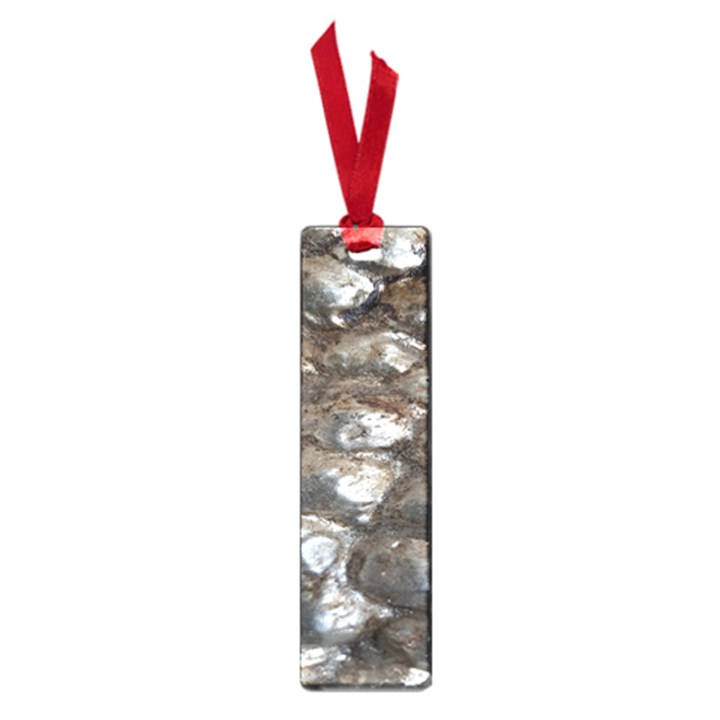 Festive Silver Metallic Abstract Art Small Book Marks