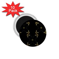 Festive Black Golden Lights  1 75  Magnets (10 Pack)  by yoursparklingshop