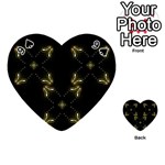 Festive Black Golden Lights  Playing Cards 54 (Heart)  Front - Spade9