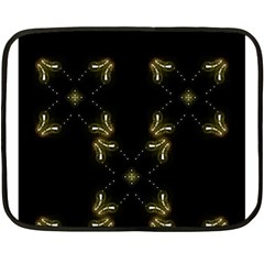 Festive Black Golden Lights  Double Sided Fleece Blanket (mini)  by yoursparklingshop