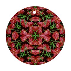 Floral Collage Pattern Round Ornament (two Sides)  by dflcprints