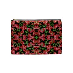 Floral Collage Pattern Cosmetic Bag (medium)  by dflcprints