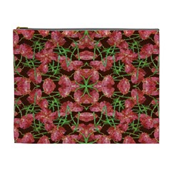 Floral Collage Pattern Cosmetic Bag (xl) by dflcprints