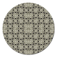 Interlace Arabesque Pattern Magnet 5  (round) by dflcprints