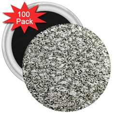 Black And White Abstract Texture 3  Magnets (100 Pack)