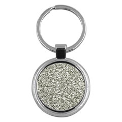 Black And White Abstract Texture Key Chains (round) 