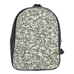 Black And White Abstract Texture School Bags(large) 