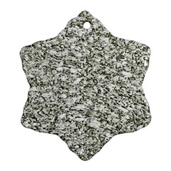 Black And White Abstract Texture Snowflake Ornament (2-side)