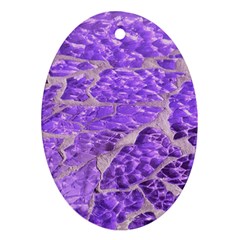 Festive Chic Purple Stone Glitter  Ornament (Oval) 