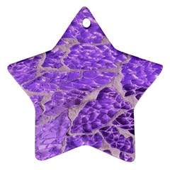 Festive Chic Purple Stone Glitter  Ornament (Star) 