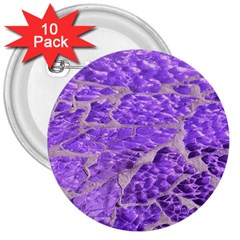 Festive Chic Purple Stone Glitter  3  Buttons (10 pack) 
