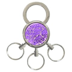 Festive Chic Purple Stone Glitter  3-Ring Key Chains