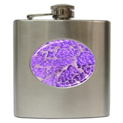 Festive Chic Purple Stone Glitter  Hip Flask (6 oz)